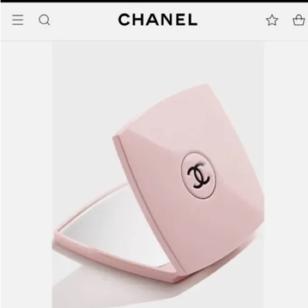 Chanel pink mirror double sided